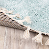 Teppich Hochflor Rund - Lofty Fringe Hellblau Türkis - thumbnail 6