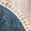 Teppich Hochflor Rund - Lofty Fringe Blau - thumbnail 5