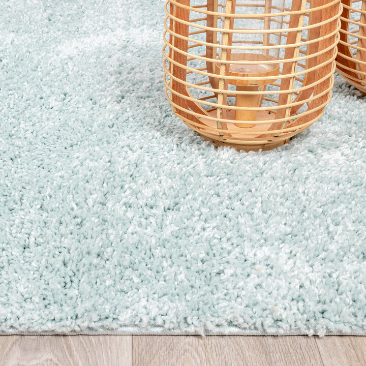 Teppich Hochflor - Lofty Hellblau Türkis - 6