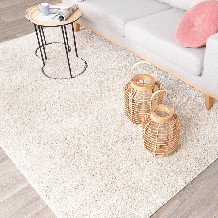 Teppich Hochflor - Lofty Creme Weiß