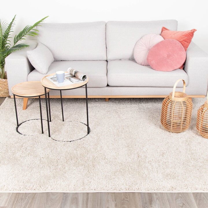 Teppich Hochflor - Lofty Creme Weiß - 3