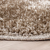 Hochflor Teppich Rund - Glazy Taupe Braun - thumbnail 5