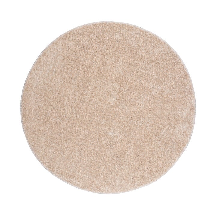 Hochflor Teppich Rund - Glazy Beige Creme - 1