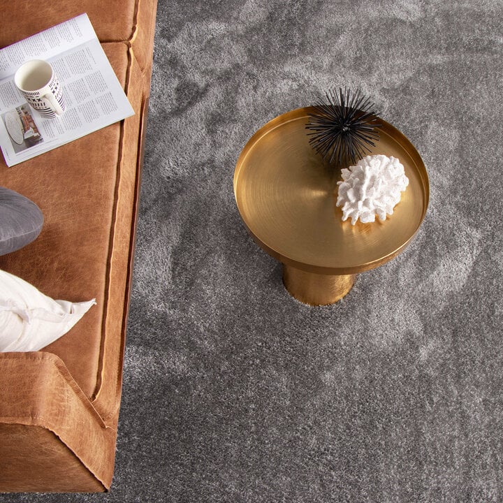 Hochflor Teppich - Glazy Hellgrau - 3