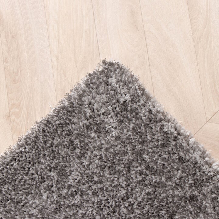 Hochflor Teppich - Glazy Hellgrau - 5