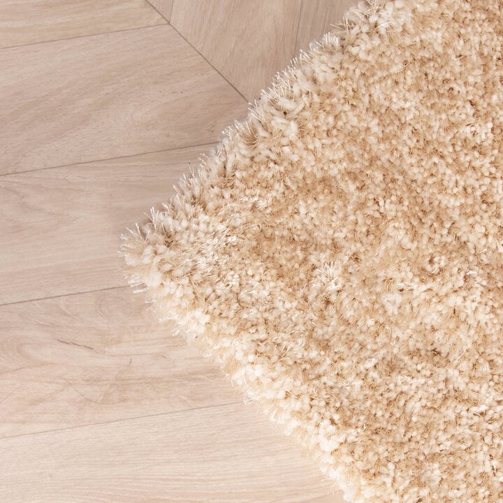 Hochflor Teppich - Glazy Beige Creme - 5