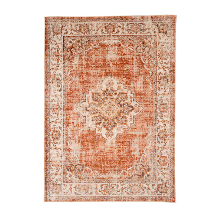 Teppich Vintage - Spring Medaillon Terracotta Creme - 1