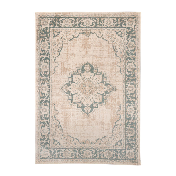 Teppich Vintage - Spring Medaillon Creme Grün - 1