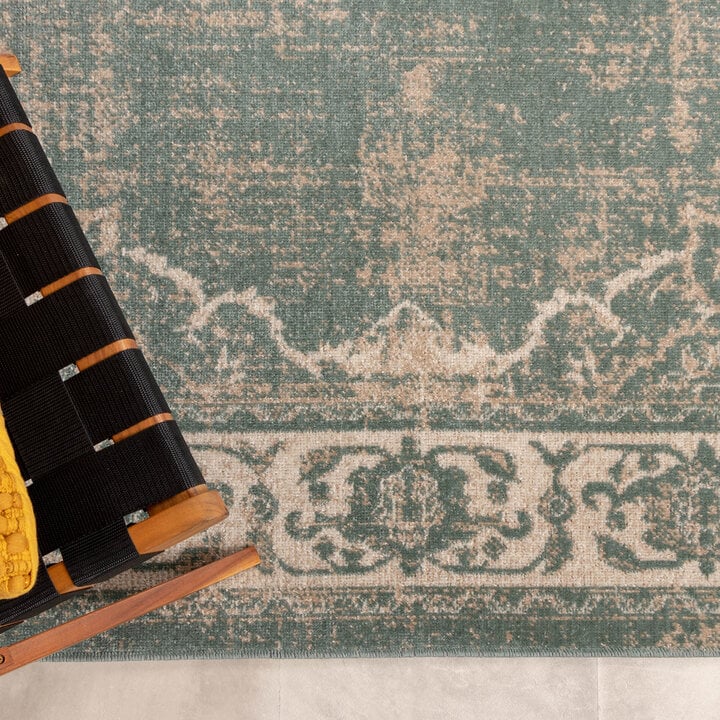 Teppich Vintage - Spring Medaillon Grün Creme - 5