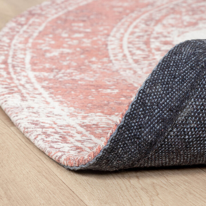 Teppich Vintage Rund - Admire Rosa - 4