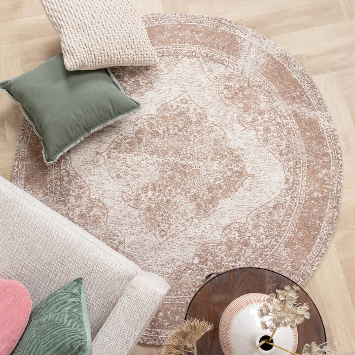 Teppich Vintage Rund - Admire Taupe - 2