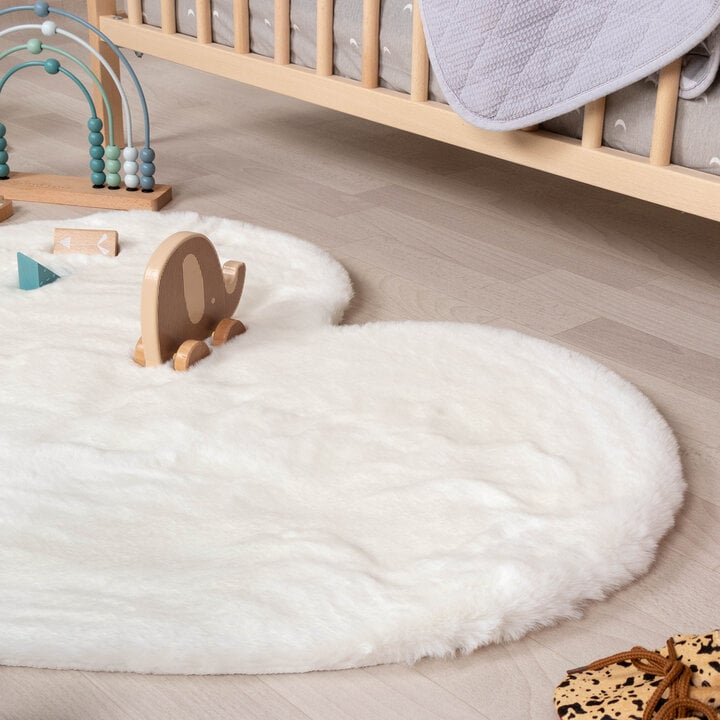 Kinderteppich - Huggy Herz Weiß - 2