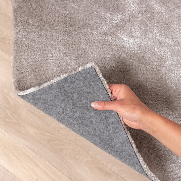 Waschbarer Viskose Teppich Rund - Vive Grau - 6