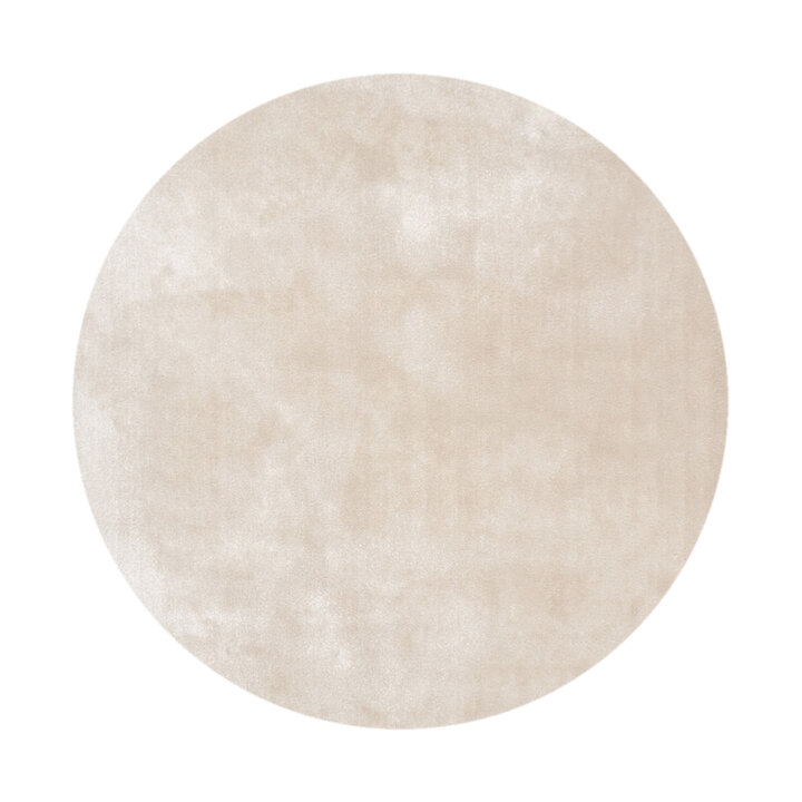 Waschbarer Viskose Teppich Rund - Vive Creme - 1