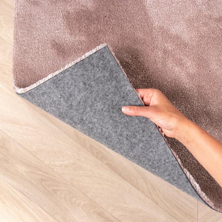 Waschbarer Viskose Teppich Rund - Vive Altrosa - 6
