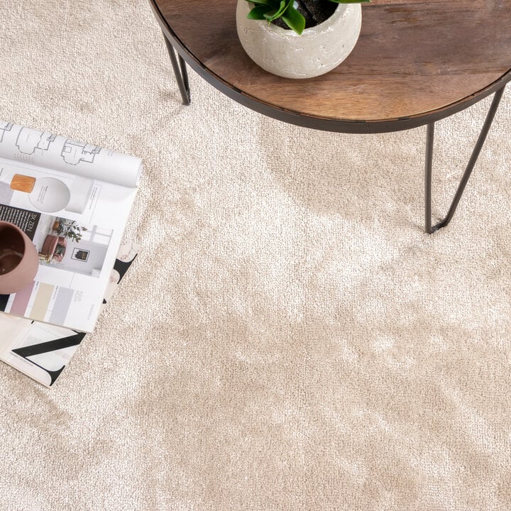 Waschbarer Viskose Teppich - Vive Creme - 3