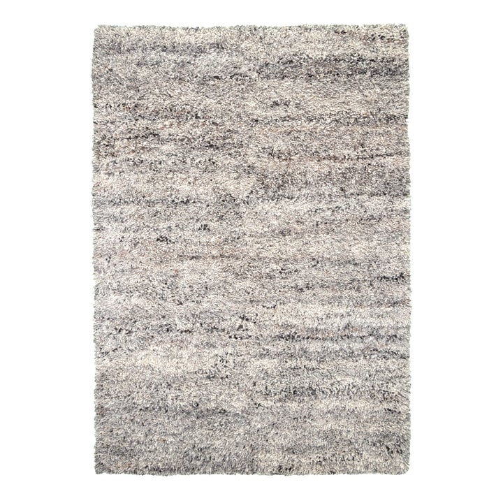 Hochflor Wollteppich - Royal Hellgrau Meliert - 1