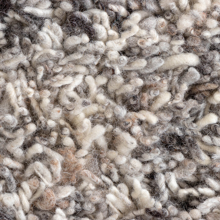 Hochflor Wollteppich - Royal Hellgrau Meliert - 7