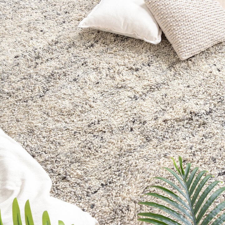 Hochflor Wollteppich - Royal Creme Grau - 4