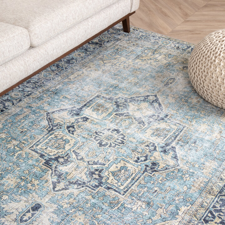 Teppich Vintage - Lugan Hellblau - 2