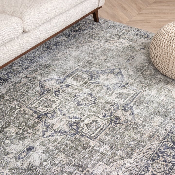 Teppich Vintage - Lugan Grün Grau - 2