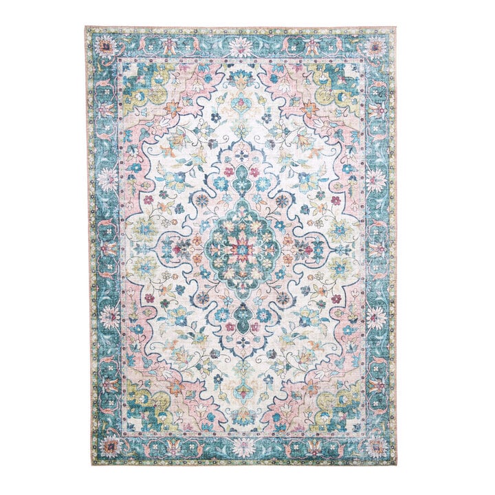 Teppich Vintage - Lily Oriental Blau Rosa - 1