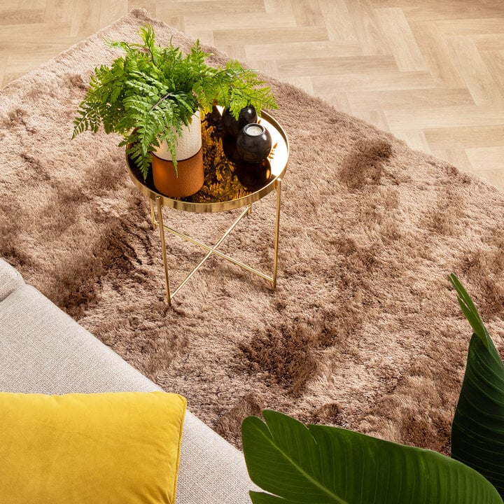 Hochflor Teppich - Glorious Taupe - 4