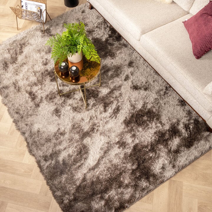 Hochflor Teppich - Glorious Silber Grau - 3