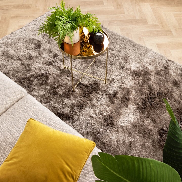 Hochflor Teppich - Glorious Silber Grau - 4