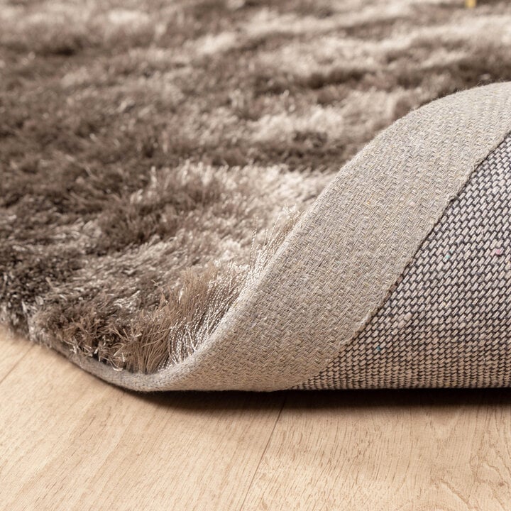 Hochflor Teppich - Glorious Silber Grau - 7