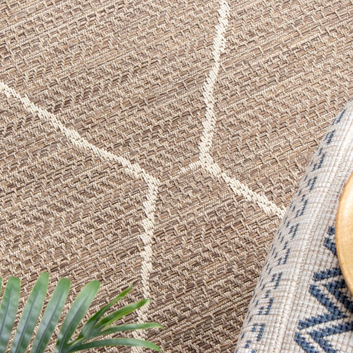 In- & Outdoor Jute Teppich - Fora Lines Natural - 3