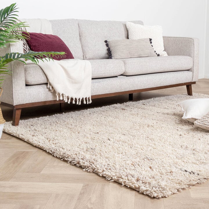 Hochflor Wollteppich - Royal Creme Meliert - 3