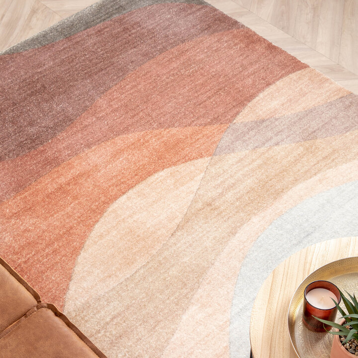 Moderner Teppich - Field Terra Rot - 3