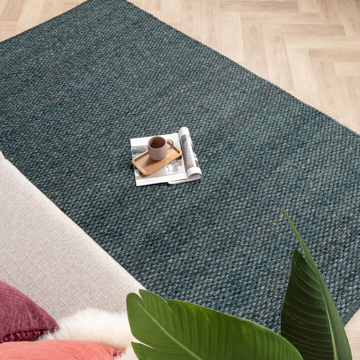 Wollteppich - Brilliant Blau Grün - 3