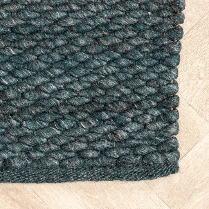 Wollteppich - Brilliant Blau Grün - 6