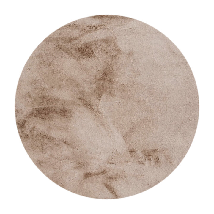 Hochflor Teppich Rund - Comfy Supreme Taupe - 1