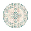Teppich Vintage Rund - Spring Ethnic Creme Grün - thumbnail 1