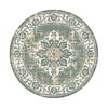 Teppich Vintage Rund - Spring Medaillon Grün Creme - thumbnail 1
