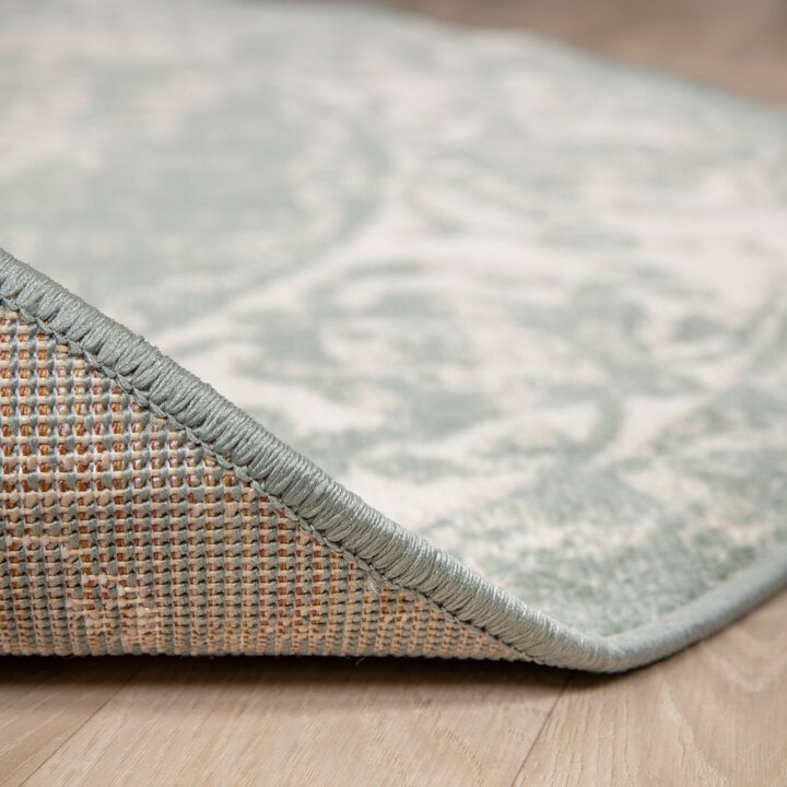 Teppich Vintage Rund - Spring Medaillon Grün Creme - 5