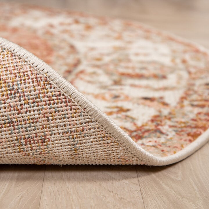 Teppich Vintage Rund - Spring Medaillon Terracotta Creme - 5