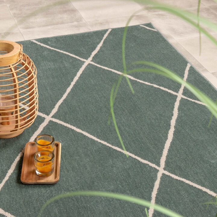 Teppich Skandinavisch - Odin Lines Grün - 3