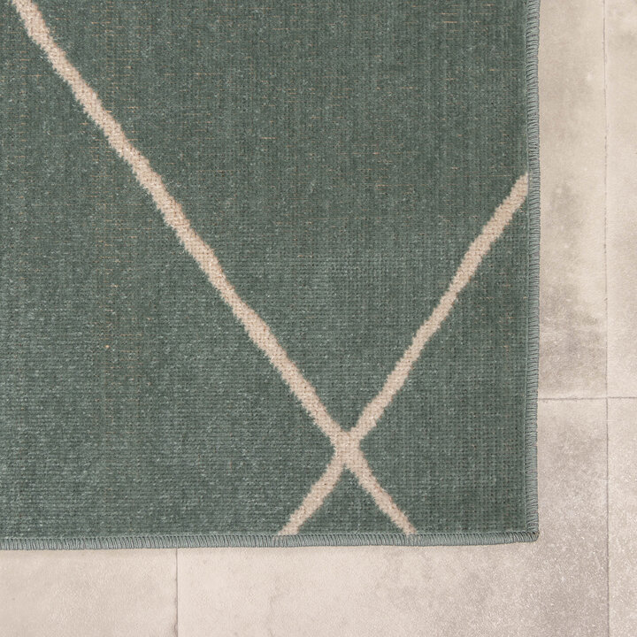 Teppich Skandinavisch - Odin Lines Grün - 5