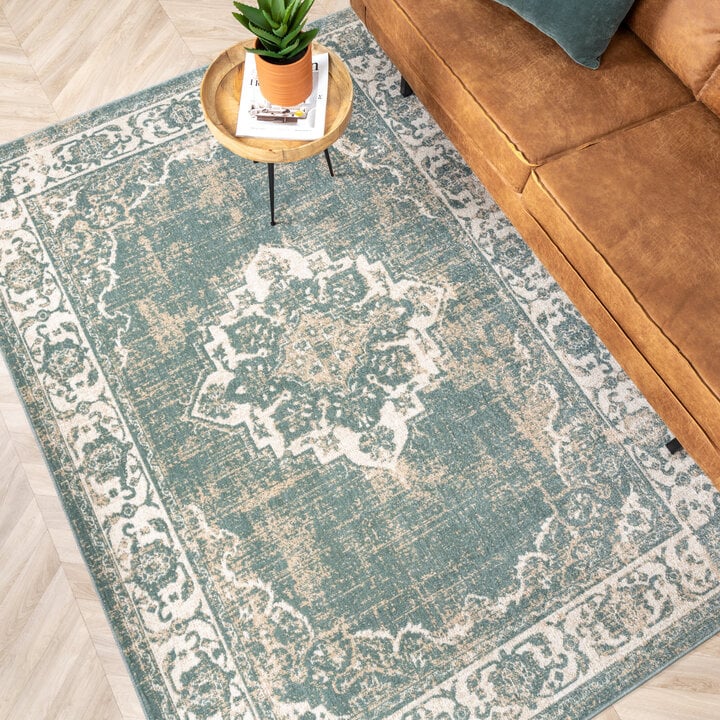 Teppich Vintage - Spring Medaillon Grün Creme - 3