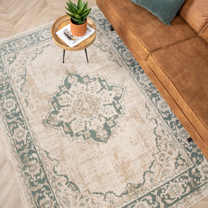 Teppich Vintage - Spring Medaillon Creme Grün - 3