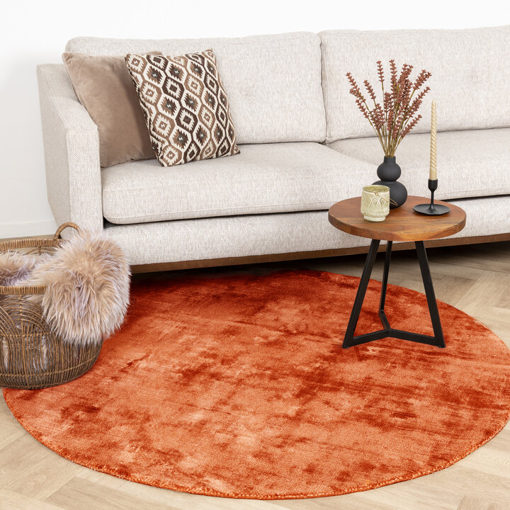 Viskose Teppich Rund - Pearl Terra