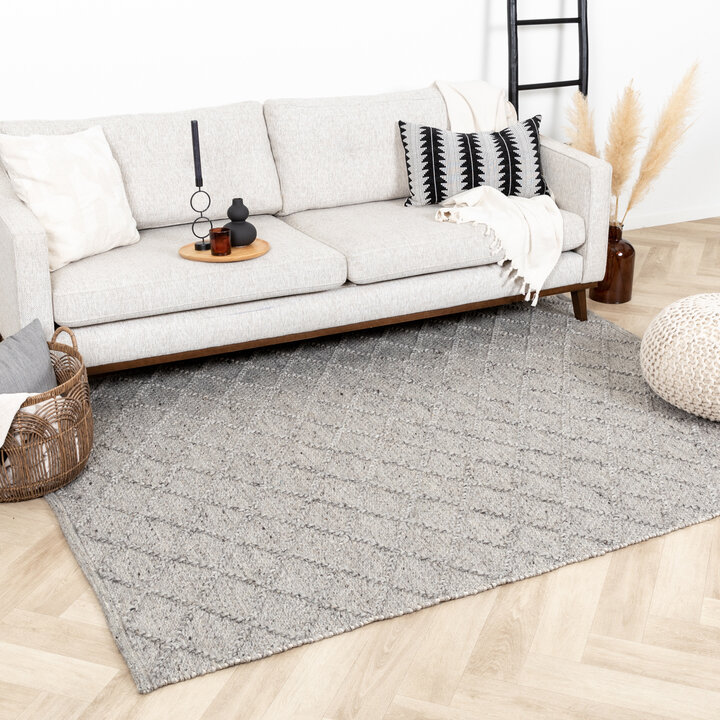 Wollteppich - Knit Grau - 3