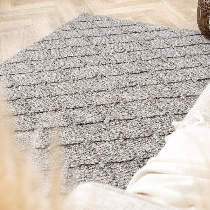 Wollteppich - Knit Grau - 4