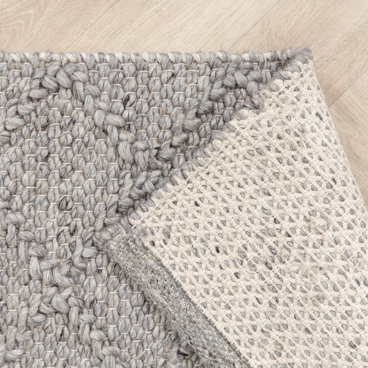 Wollteppich - Knit Grau - 7