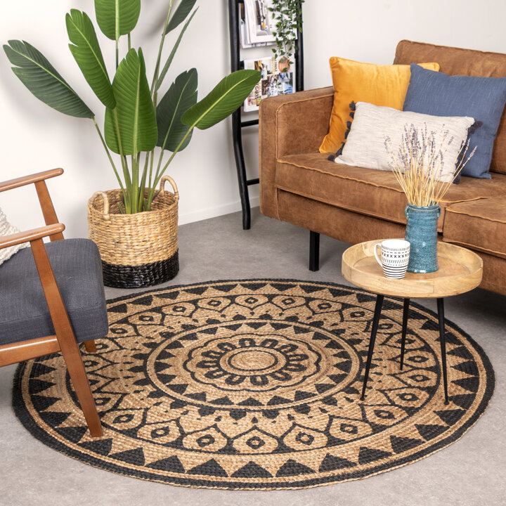 Jute Teppich Rund - Henna Ayda Natur