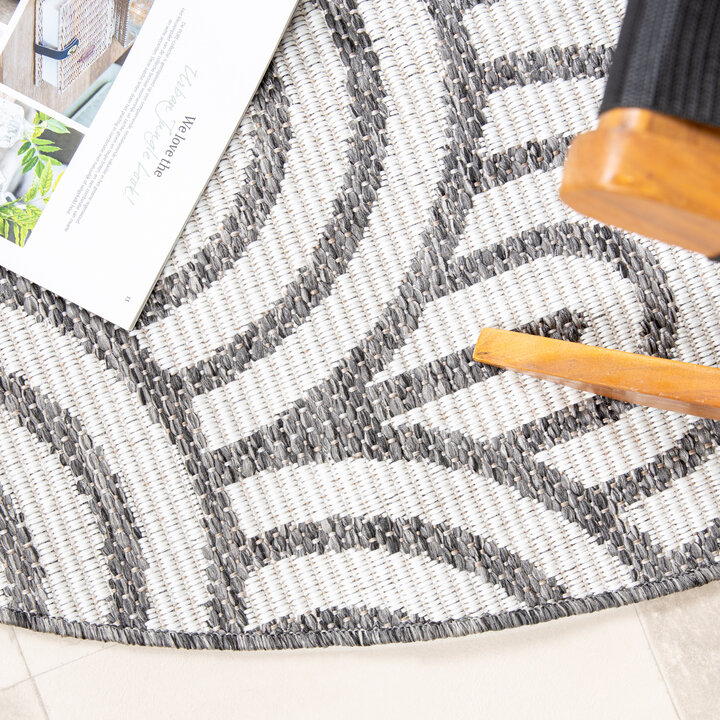 In- & Outdoor Teppich Rund - Summer Arch Grau - 3